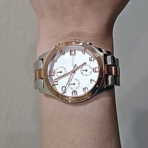 Marc by Marc Jacobs silver and rose gold watch